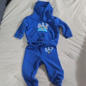 GAP Royal Blue Baby Outfit with Cookie Monster Design.  Good Used Condition.